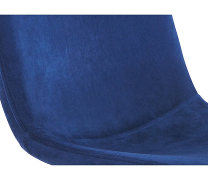 Set of 4 Blue Dining Chairs Modern Design