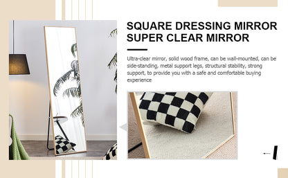 Solid Oak Vanity Mirror Set (3 pcs)