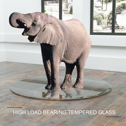 Round Tempered Glass Coffee Table – Chrome Edge