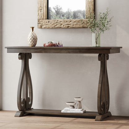 Walnut Farmhouse Console Table – 48”