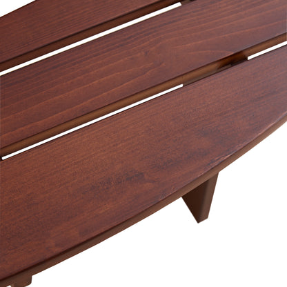 6-Person Circular Picnic Table – Brown Finish