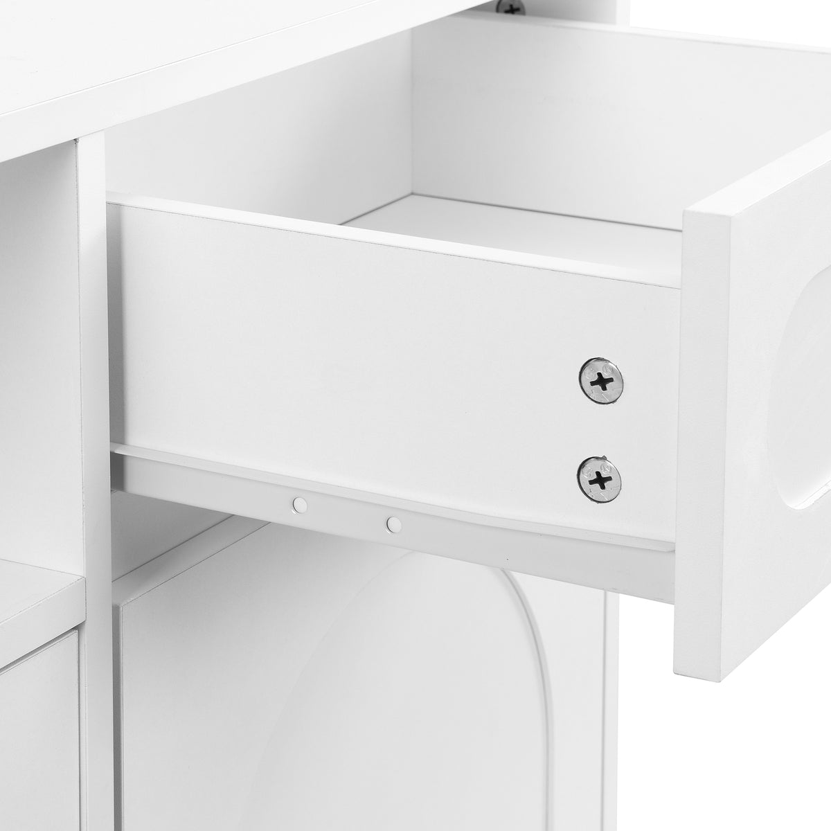 Elegant Shoe Cabinet with Adjustable Shelves White