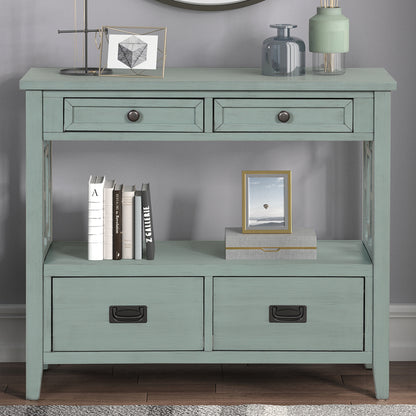 Farmhouse Console Table Blue