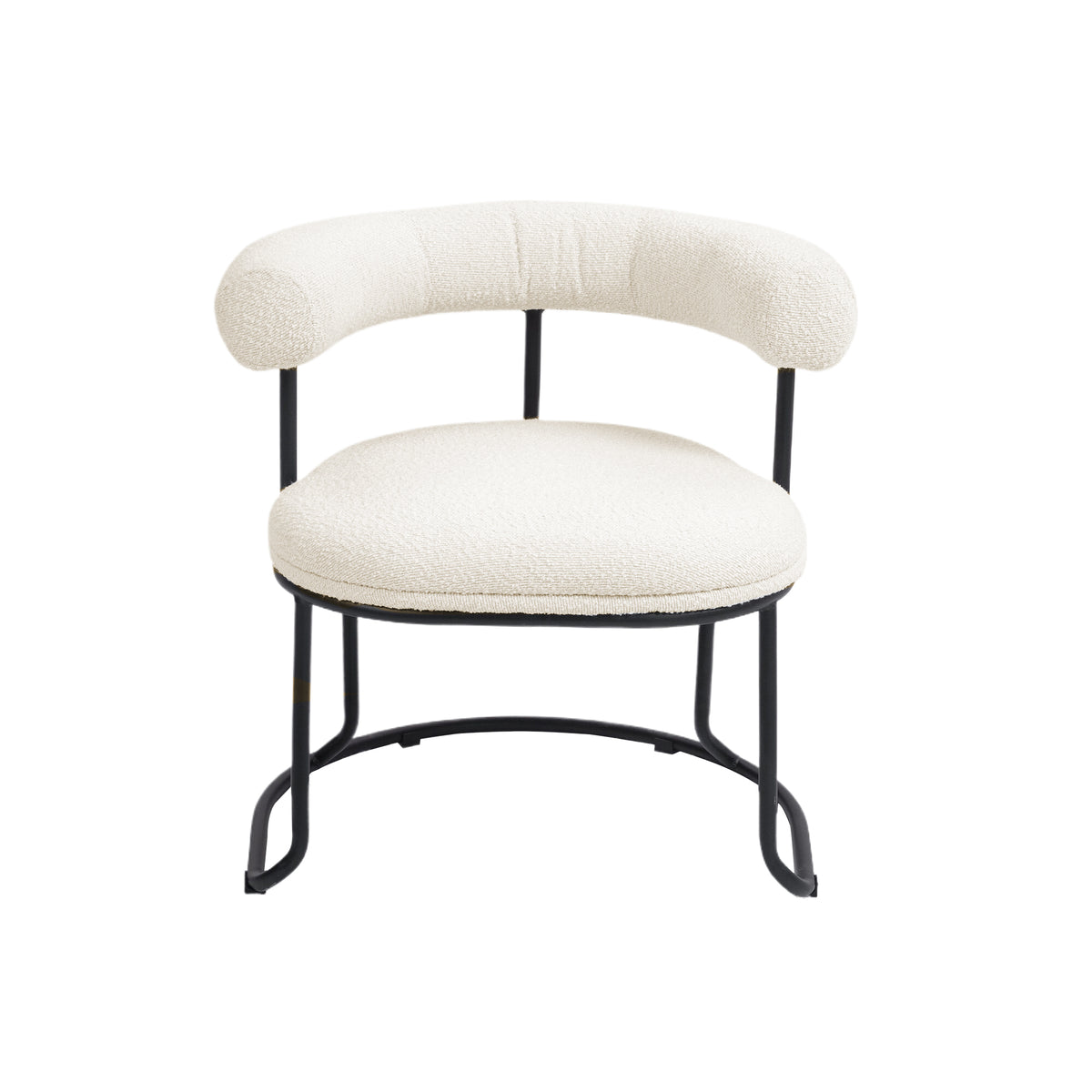 Boucle Dining Chairs Set of 2 Beige