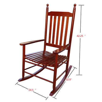 Wooden Rocking Chair for Patio Brown