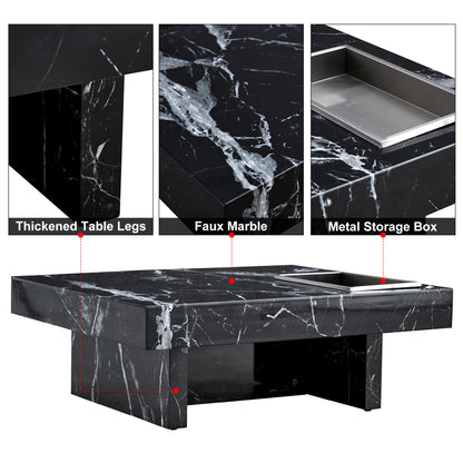 Black Pattern Modern Coffee Table