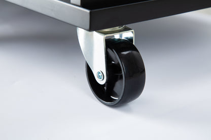 Extendable Kitchen Island with Rubber Wood Top