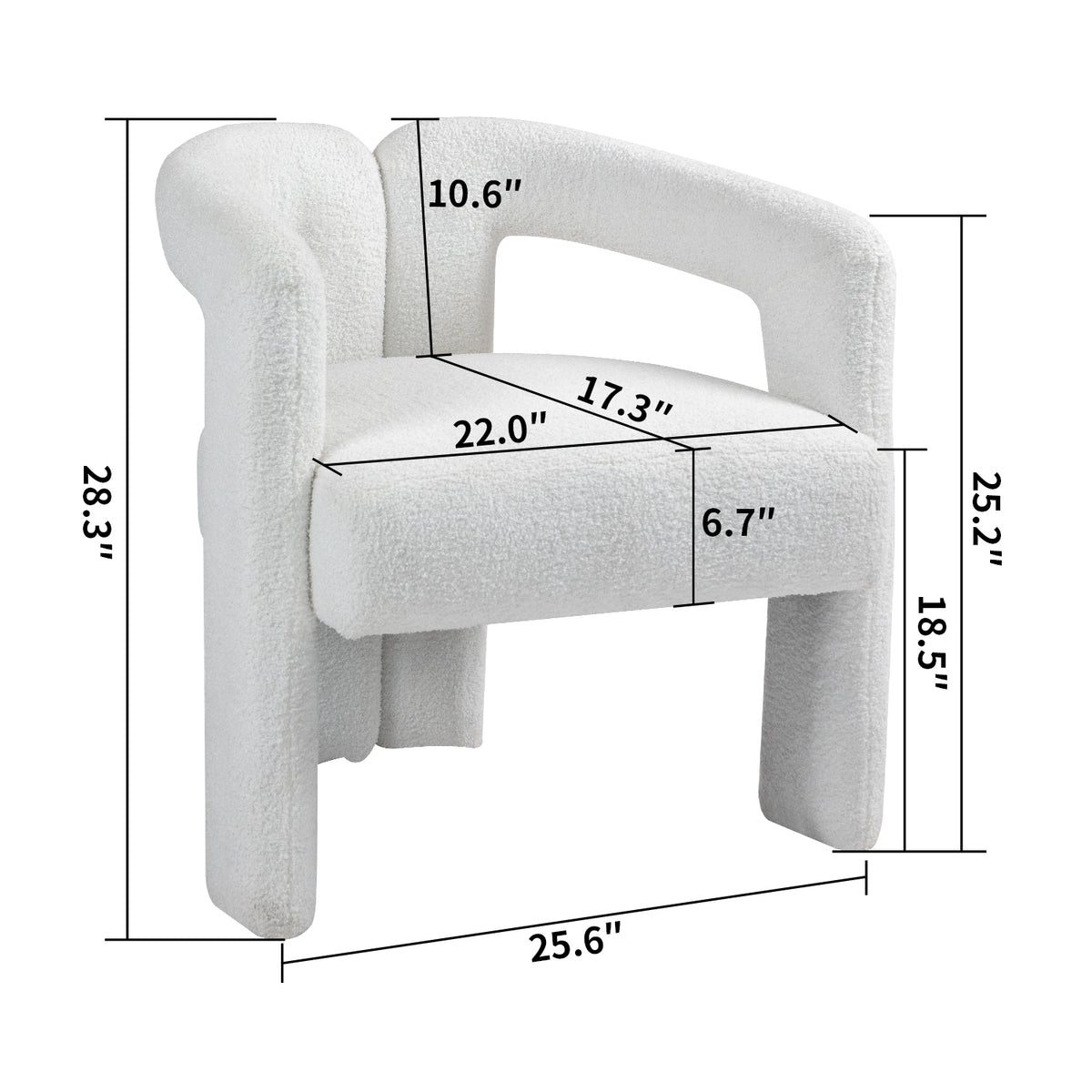 Teddy Fabric Dining Chair – Beige