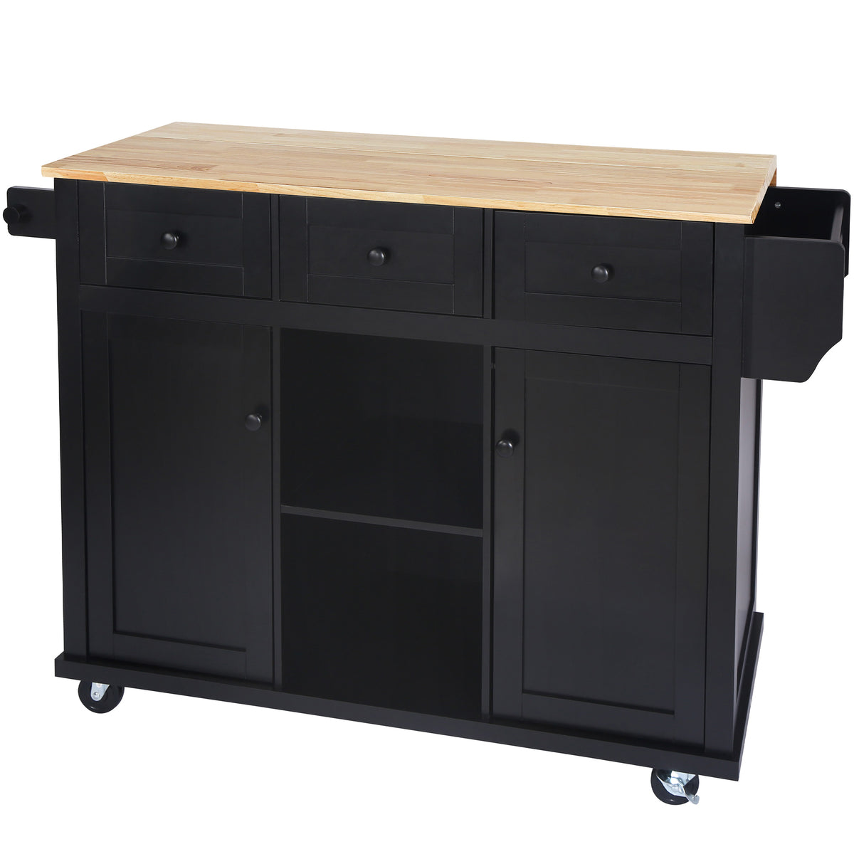 Kitchen Island Cart Black