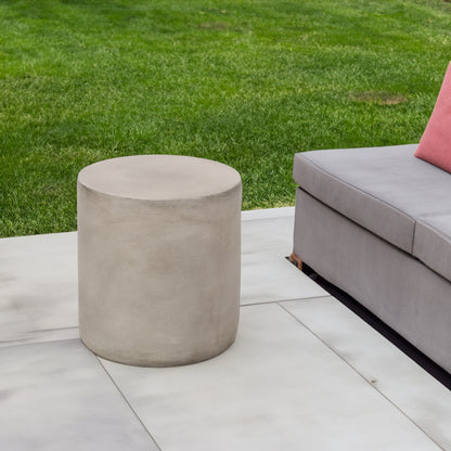 Concrete Accent Side Table – Light Gray