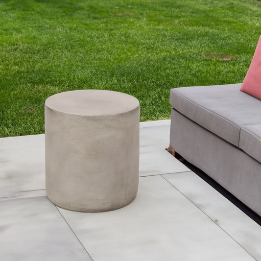 Concrete Accent Side Table – Light Gray