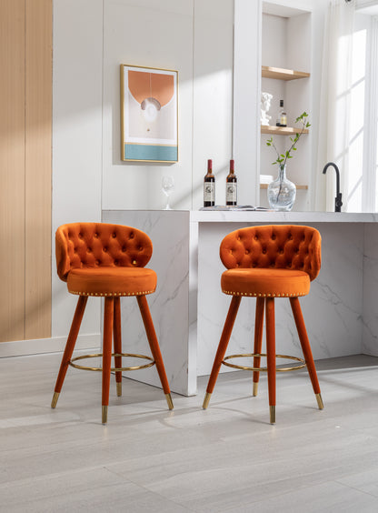Counter Height Bar Stools Set of 2 Black