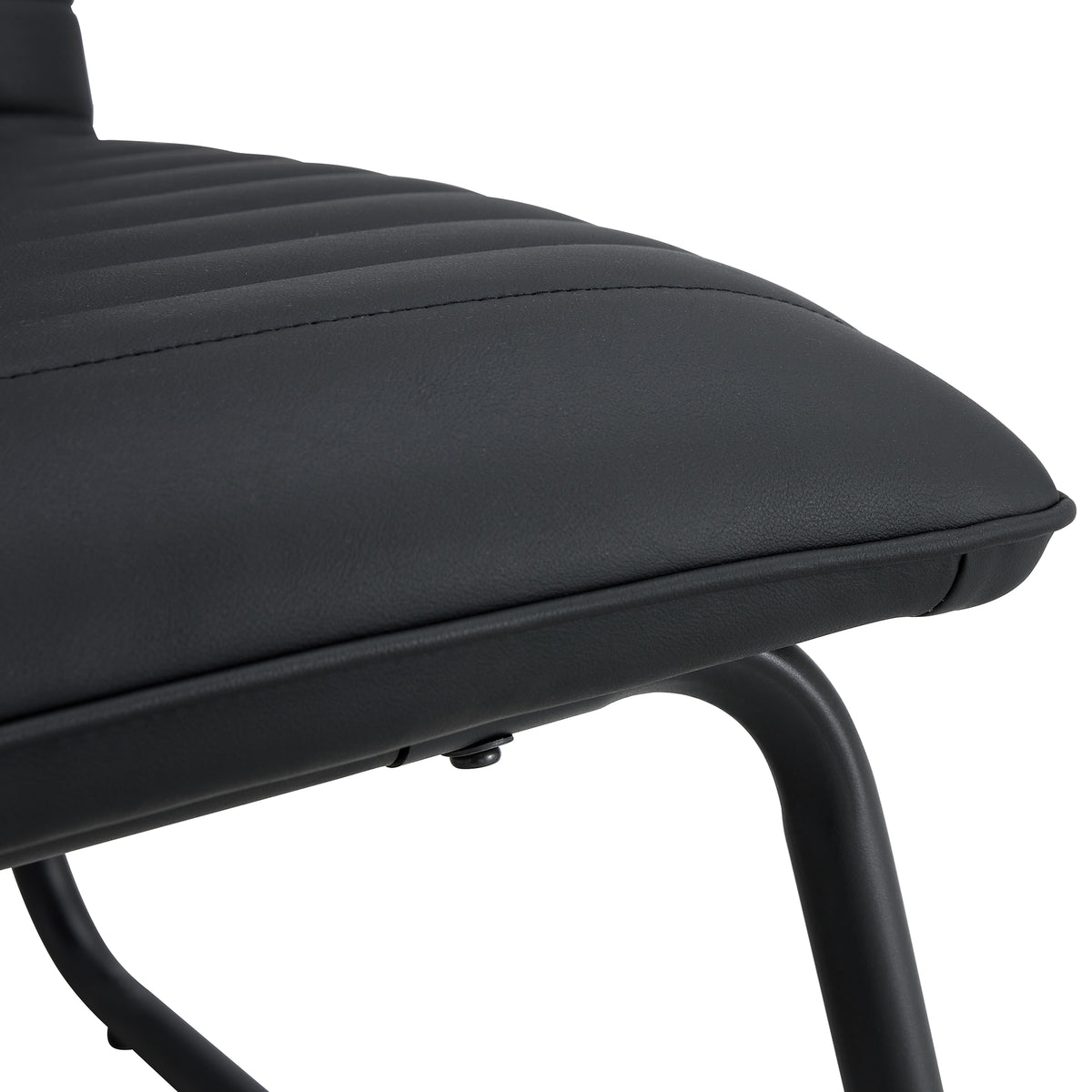 Black Armless Lounge Chair – Black Legs