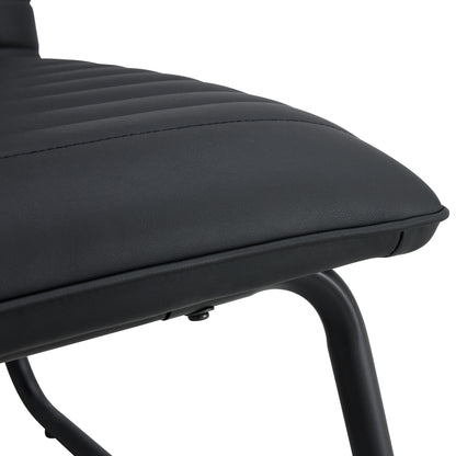 Black Armless Lounge Chair – Black Legs