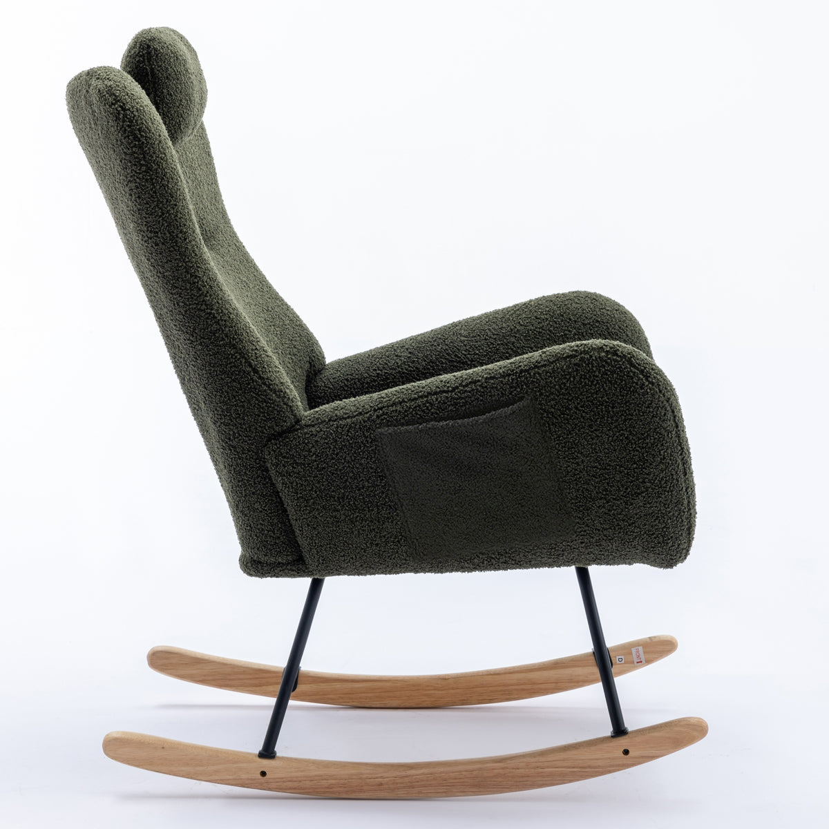 Plush Teddy Rocking Chair – Dark Green