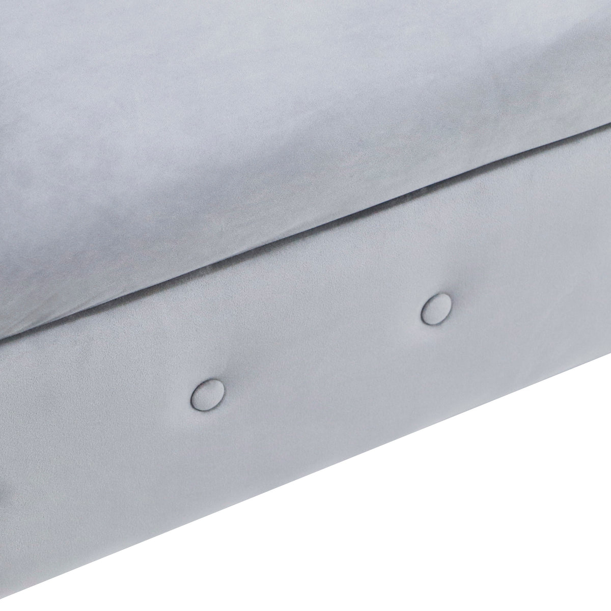 Grey Velvet Lounge Chaise – Modern Roll Arm