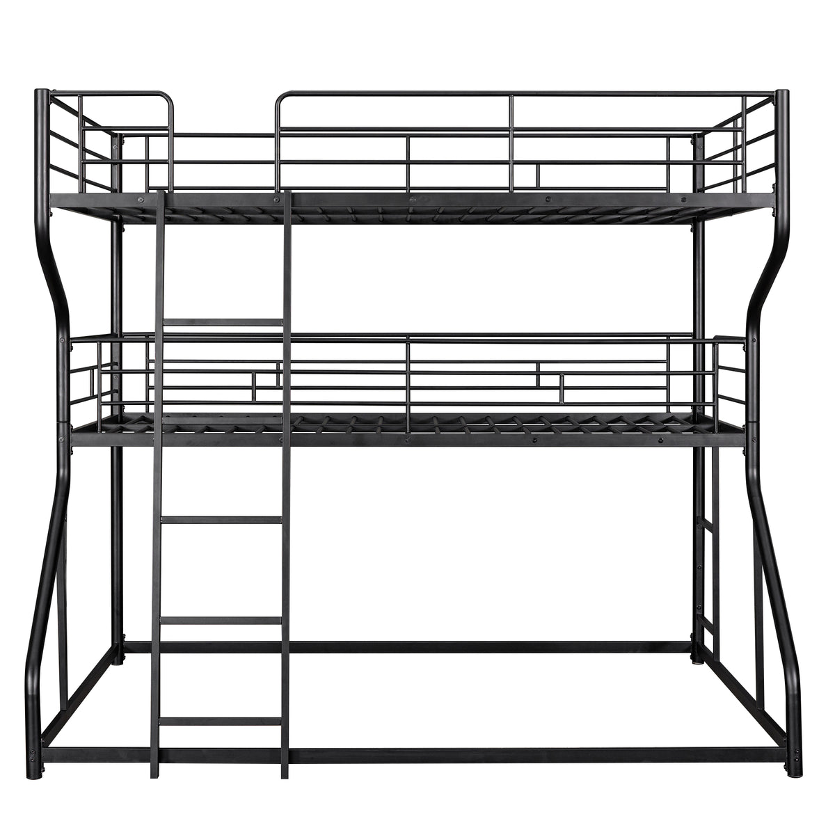 Black Triple Bunk Bed – 3-Tier Space-Saving Metal Frame for Kids & Teens
