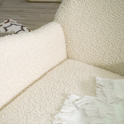 Modern Rocking Chair – Rubber Legs & Chenille Fabric