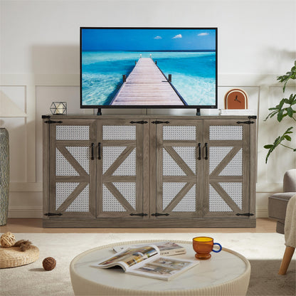Slate Gray 4-Door Sideboard