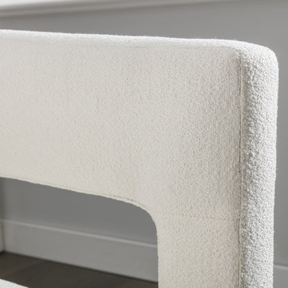 Contemporary Accent Chair Beige Upholstery