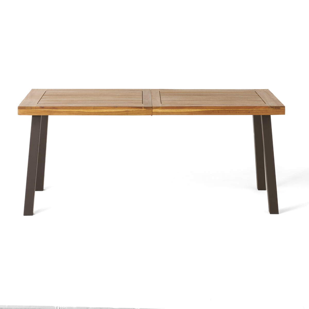Della Acacia Dining Table – Rustic Brown & Grey