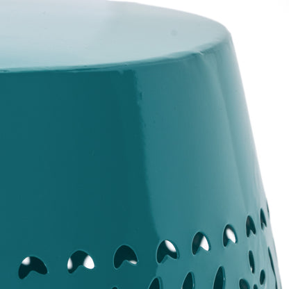 Ruby Accent Side Table – Teak Finish