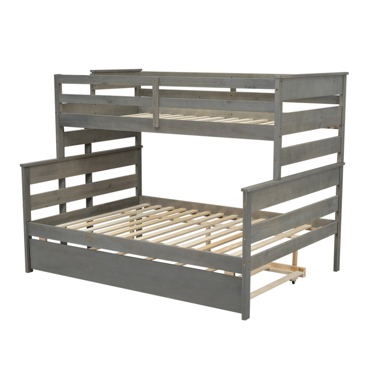 Twin Over Full Bunk Bed Gray