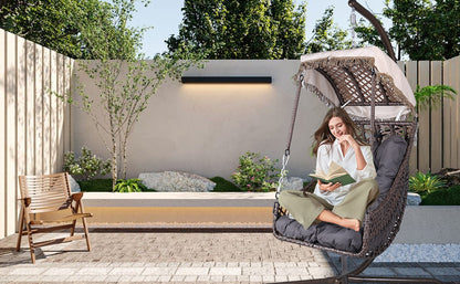 Rattan Swing Egg Chair with Stand Beige