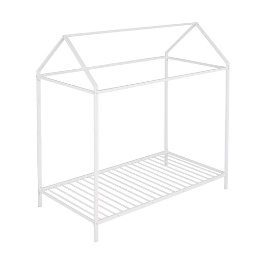Kids Twin House Bed Frame White