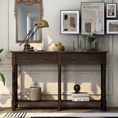Console Table with Storage Espresso