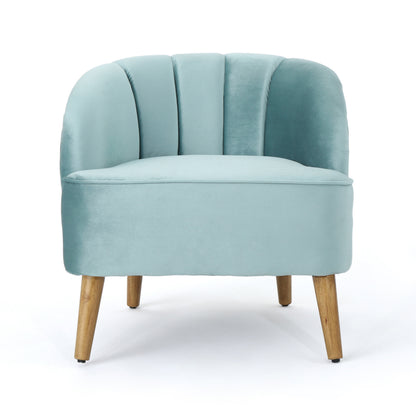 Velvet Accent Chair for Living Rooms Blue