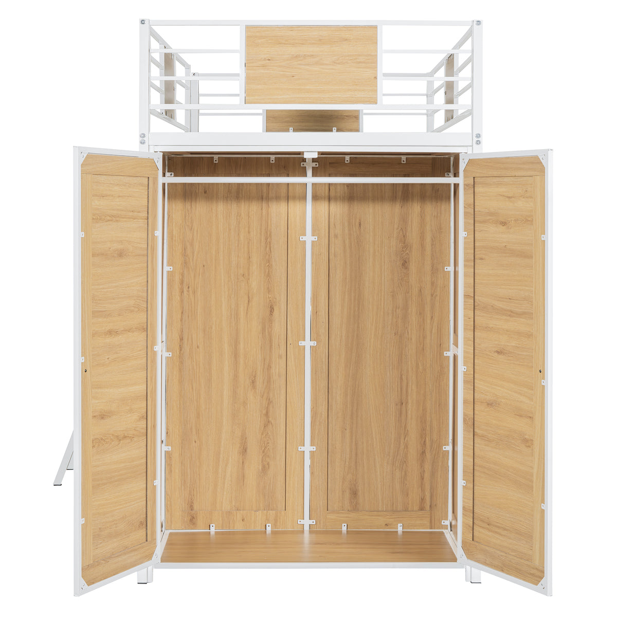 Twin Loft Bed with Desk Gray