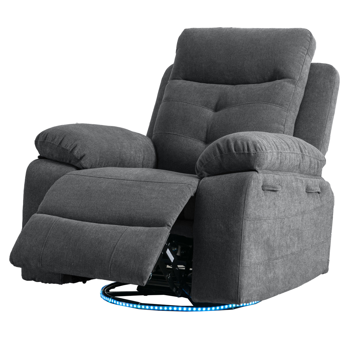 Electric Recliner Chair with LED Lighting Gray