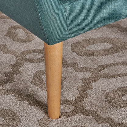 Mid-Century Dark Teal Accent Chair