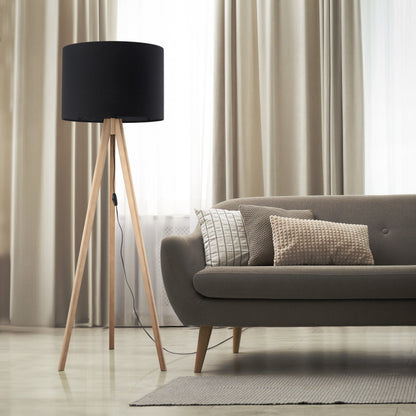 GRAND Pine Black Mid-Century Modern Floor Lamp