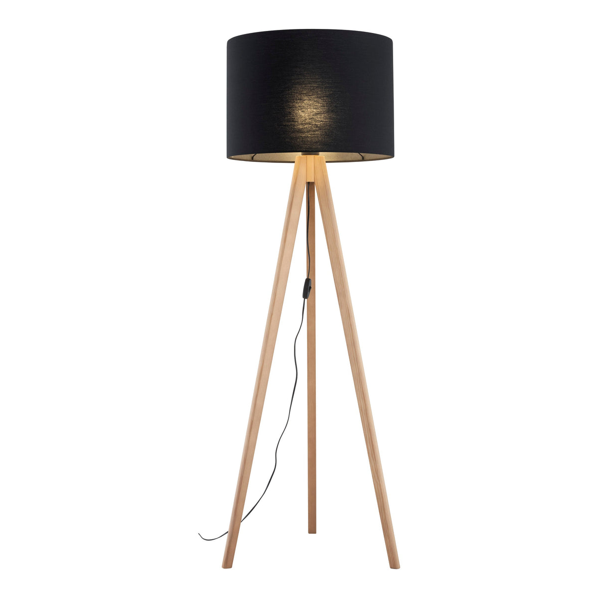 GRAND Pine Black Mid-Century Modern Floor Lamp