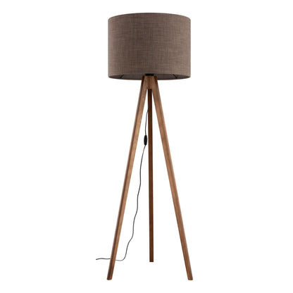GRAND Walnut Brown Mid-Century Modern Floor Lamp