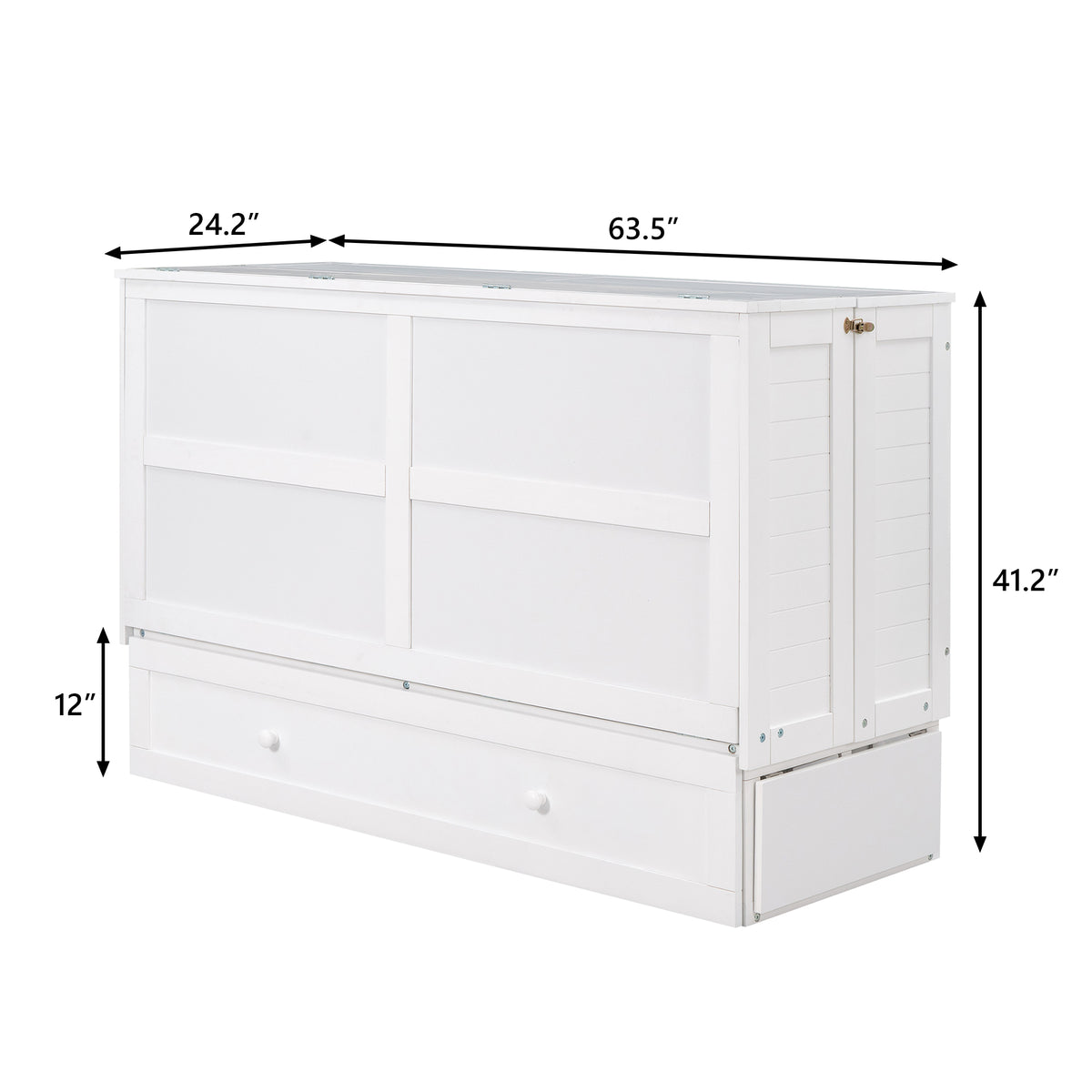 Queen Murphy Bed White