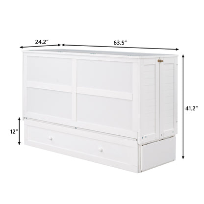 Queen Murphy Bed White