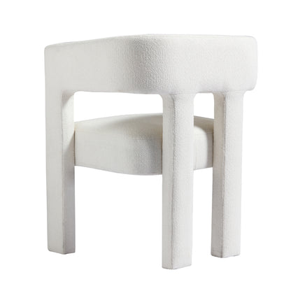 Contemporary Accent Chair Beige Upholstery