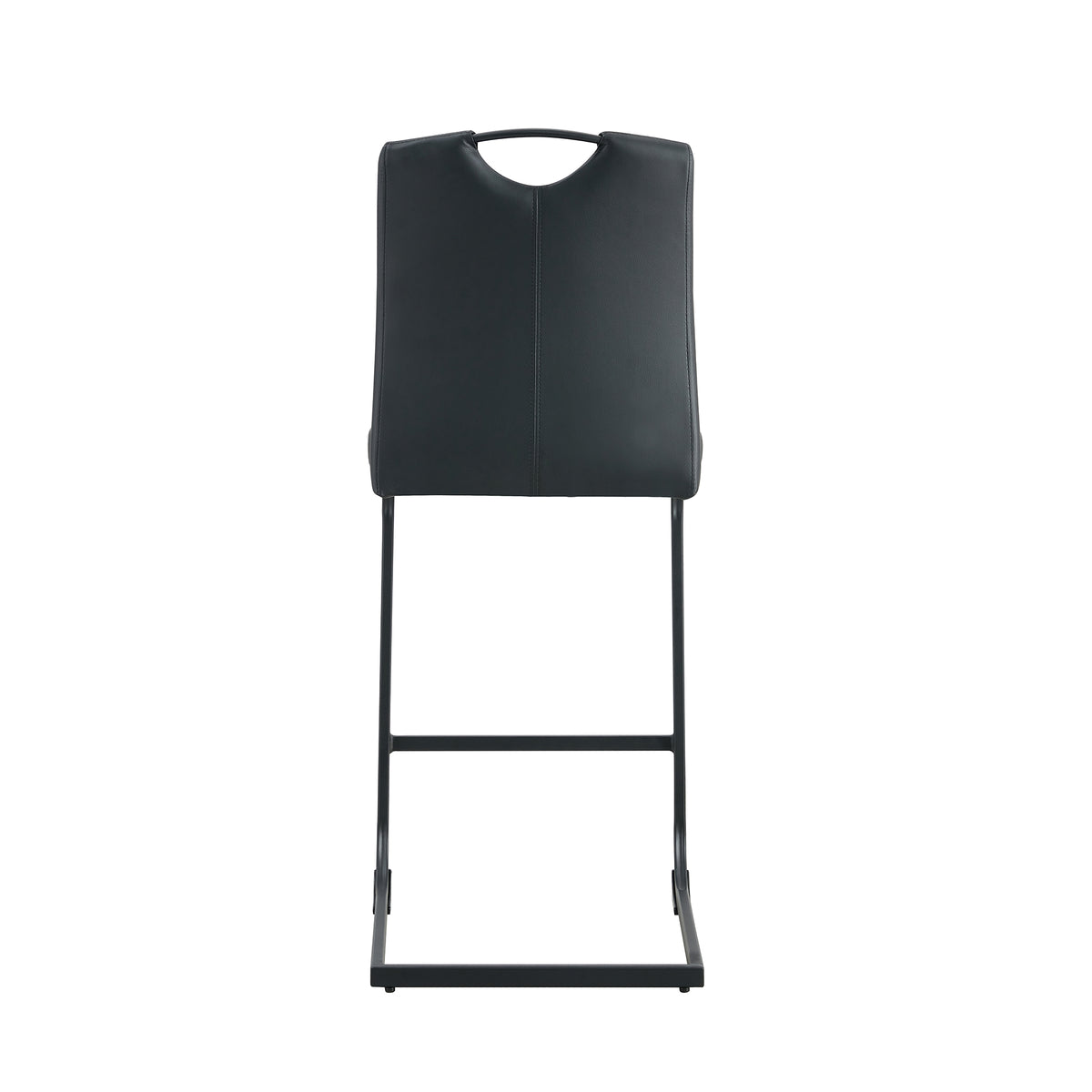 Black PU Counter Stool Set (2 pcs)