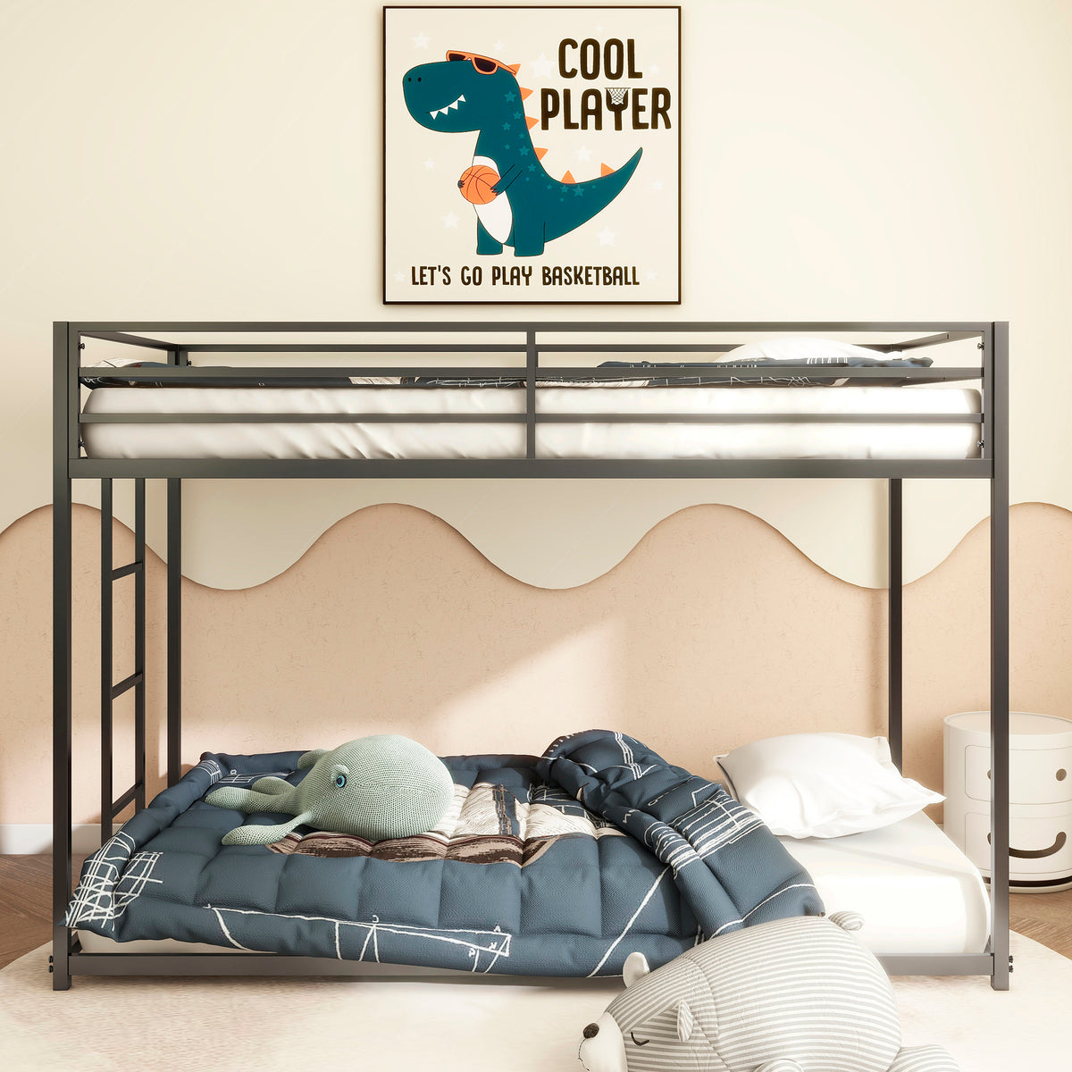 Adam Twin Bunk Bed Black
