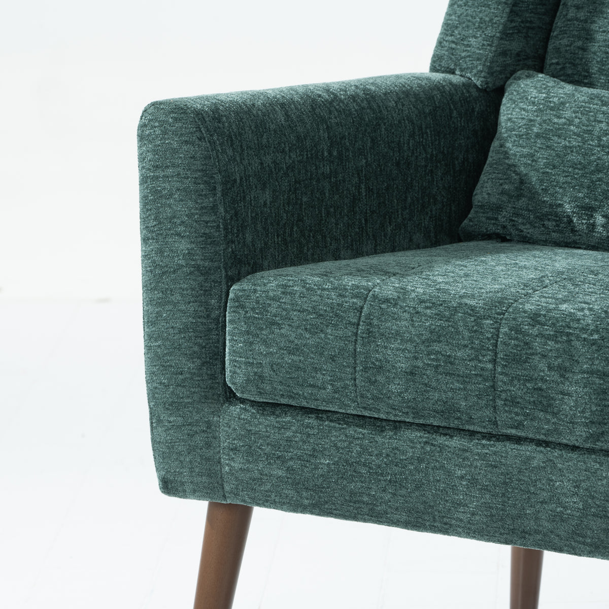 Upholstered Modern Accent Chair Blackish Green