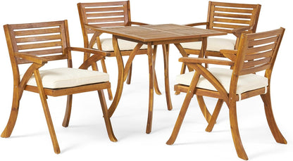 Hermosa 5-Piece Wood Dining Set Teak