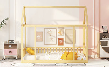 Twin Floor Bed Natural