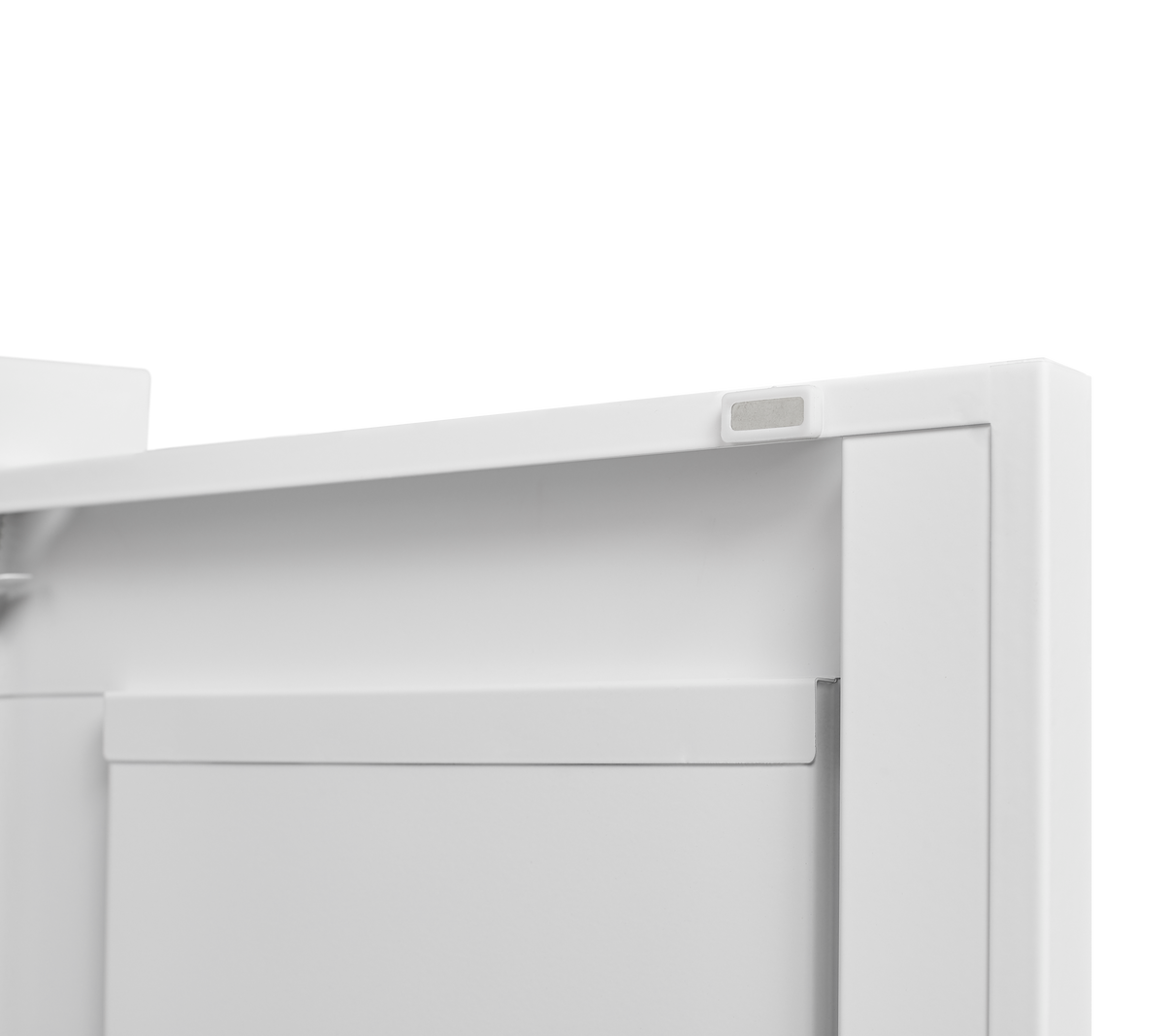 White Metal Kitchen Storage Cabinet Adjustable Shelf