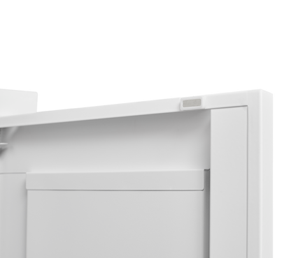 White Metal Kitchen Storage Cabinet Adjustable Shelf