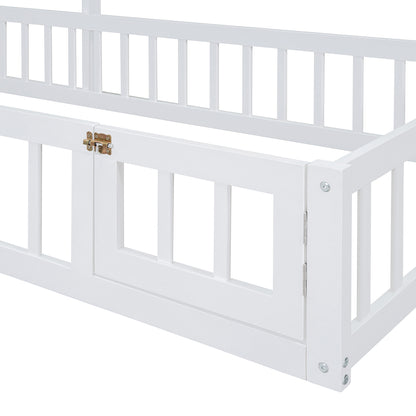 Wooden Twin Bed with Clothes Drying Rack Pink