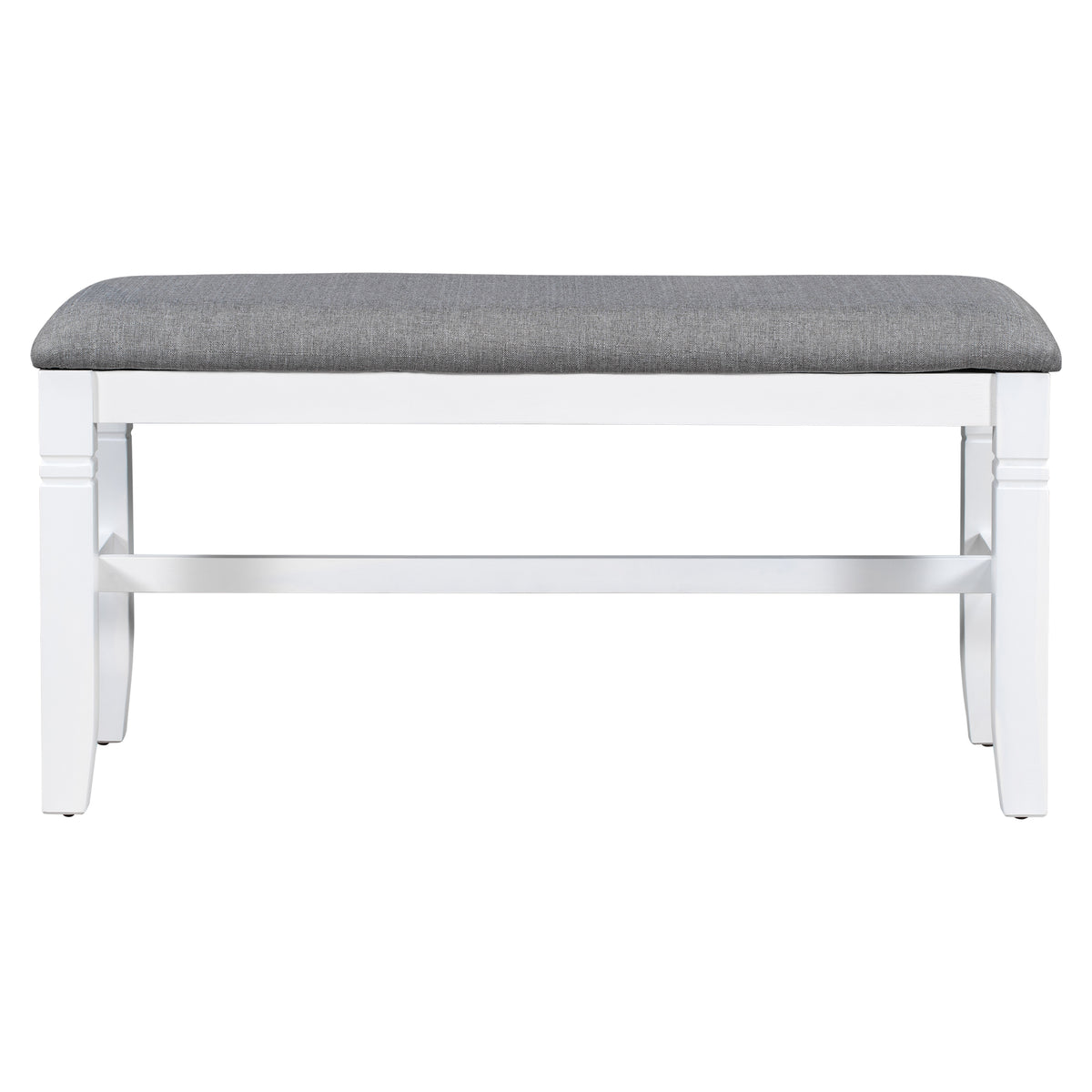 6-Piece Farmhouse Dining Set – Gray & White