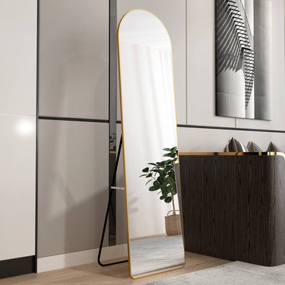 Full-Length Aluminum Alloy Wall Mirror Arched Frame